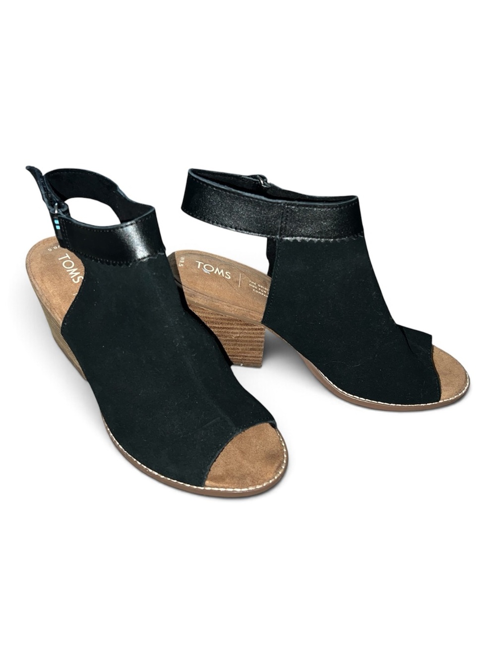 TOMS Black Grenada Sandal Bootie  size 8.5